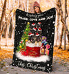 Xmas Wishing You Peace Love Joy German Shepherd Fleece Blanket-Gear Wanta