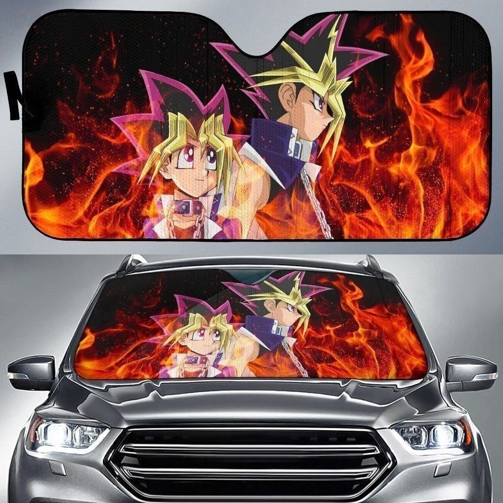 Yami Yu Gi Oh On Fire Anime Car Sun Shade NH07-Gear Wanta