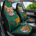 Yellow Cat Car Seat Covers Cute Cat Lovers-Gear Wanta