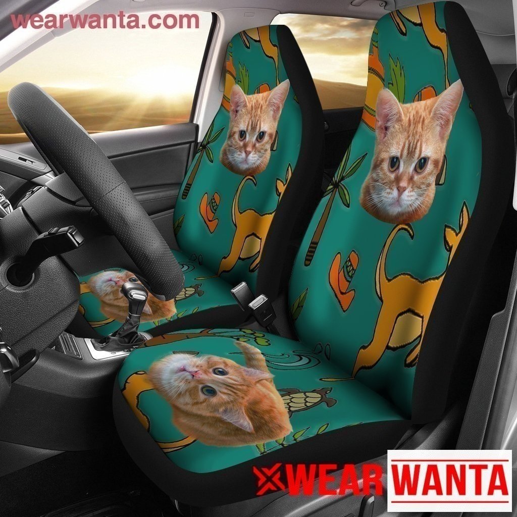 Yellow Cat Car Seat Covers For Cat Lover-Gear Wanta