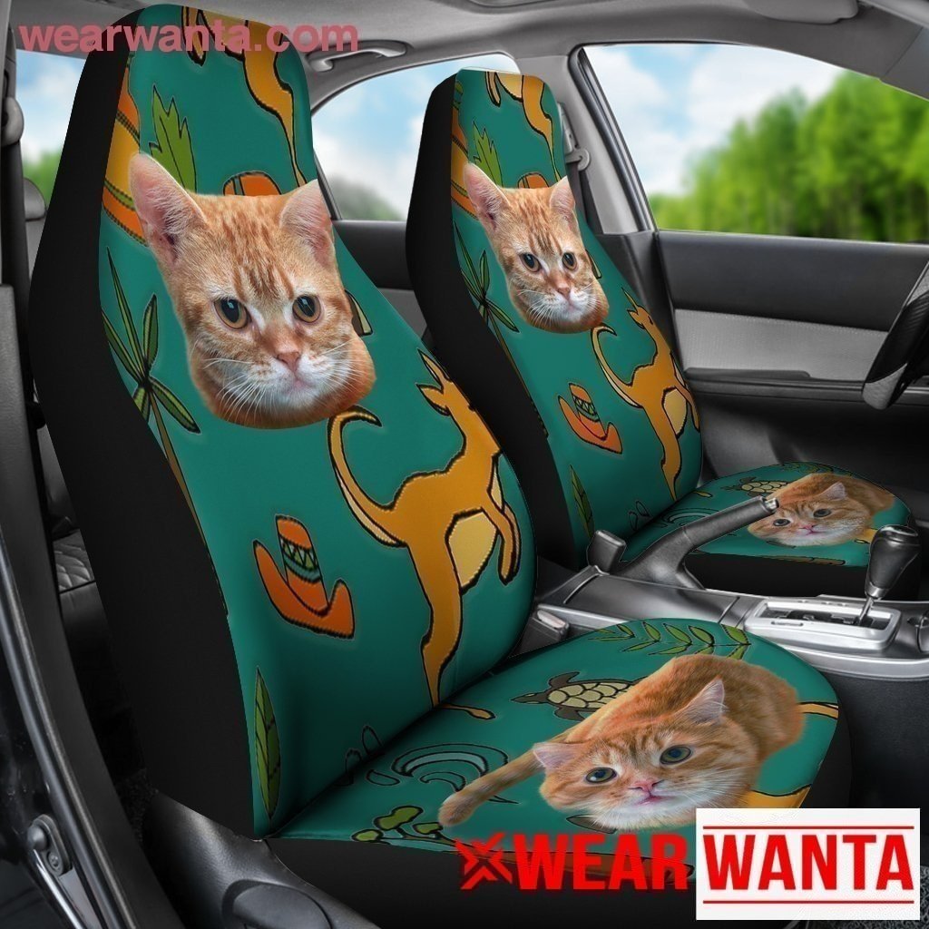 Yellow Cat Car Seat Covers For Cat Lover-Gear Wanta