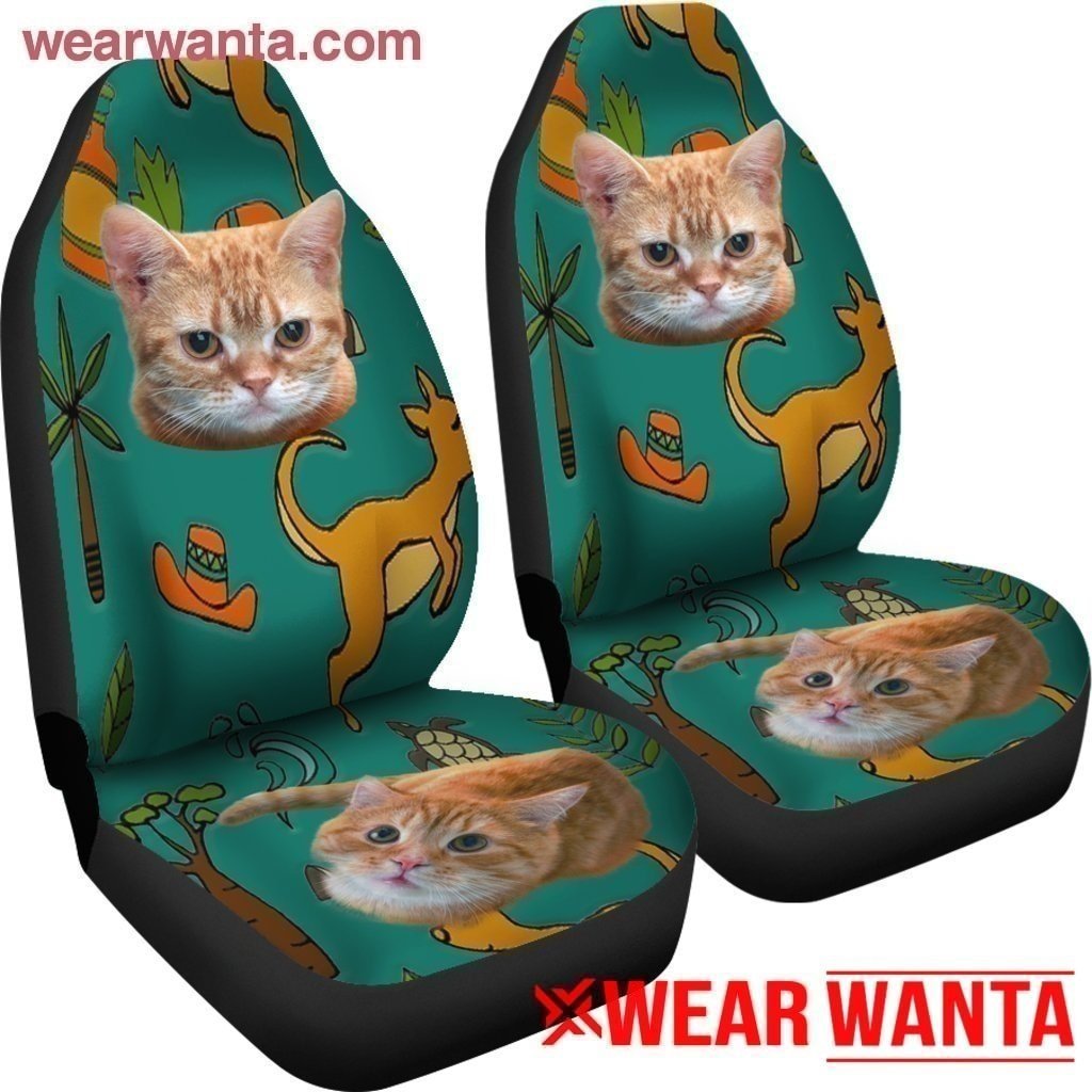 Yellow Cat Car Seat Covers For Cat Lover-Gear Wanta