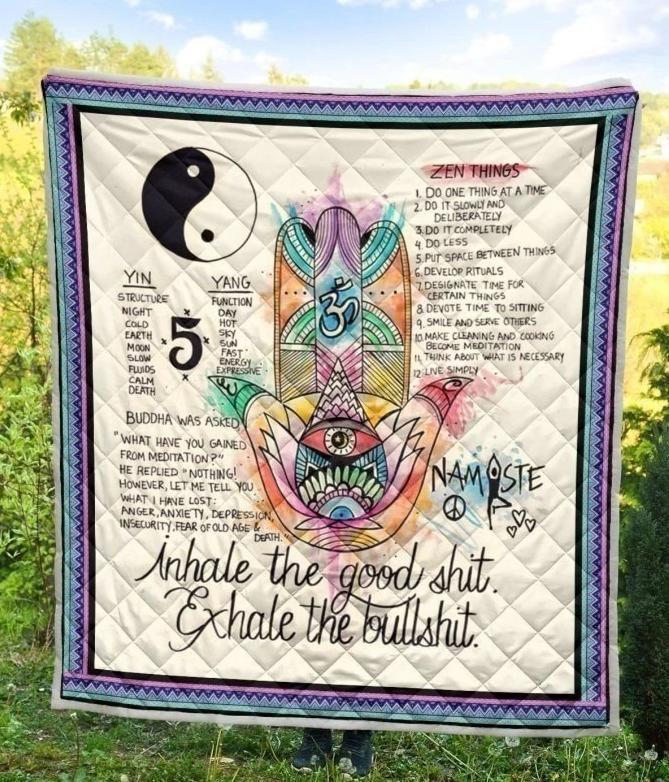 Yoga Exhale Quilt Blanket Gift Idea For Yoga Lover-Gear Wanta