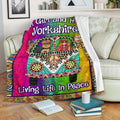 Yorkshire Dog Hippie Van Fleece Blanket Funny-Gear Wanta