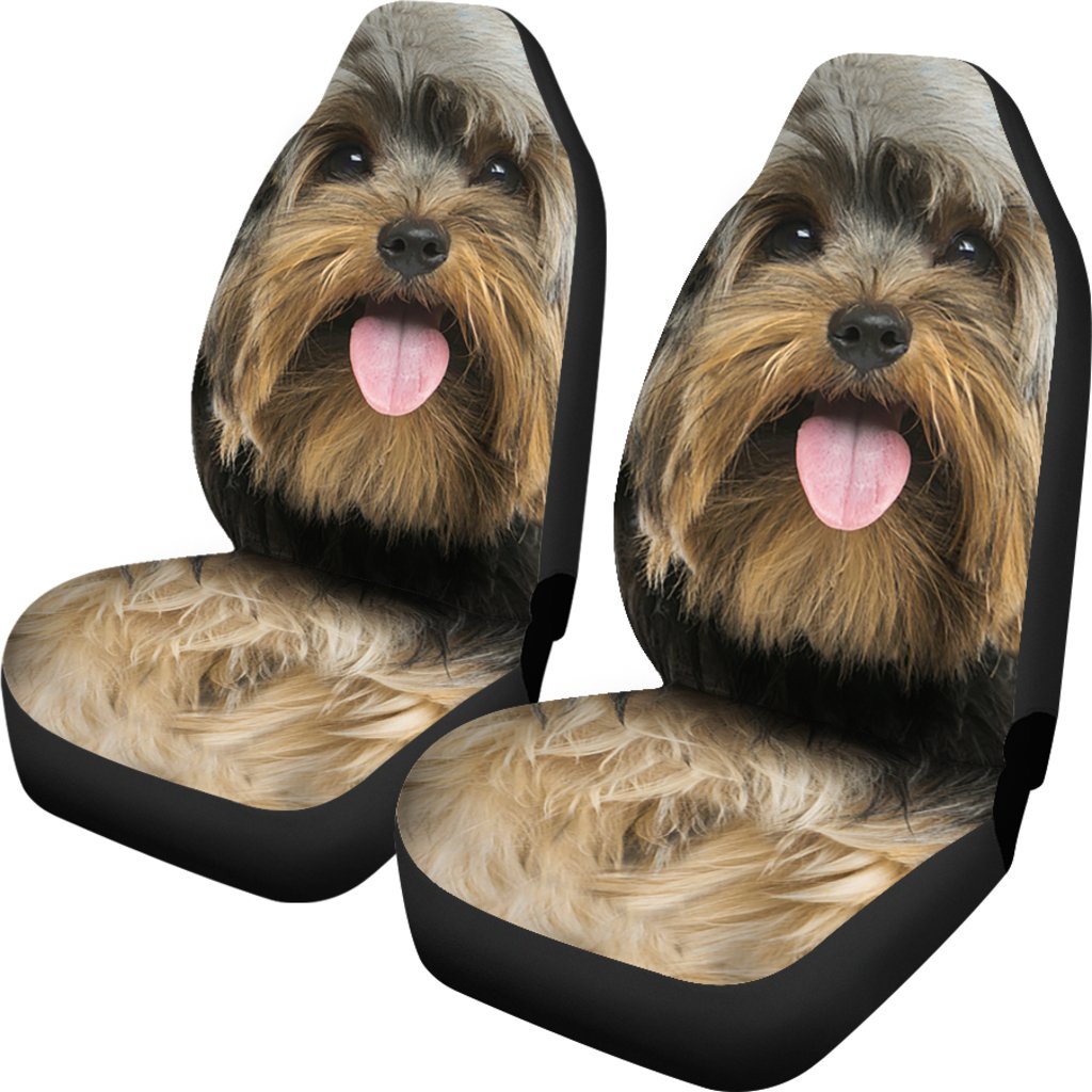 Yorkshire Terrier Car Seat Covers Funny Dog Face-Gear Wanta