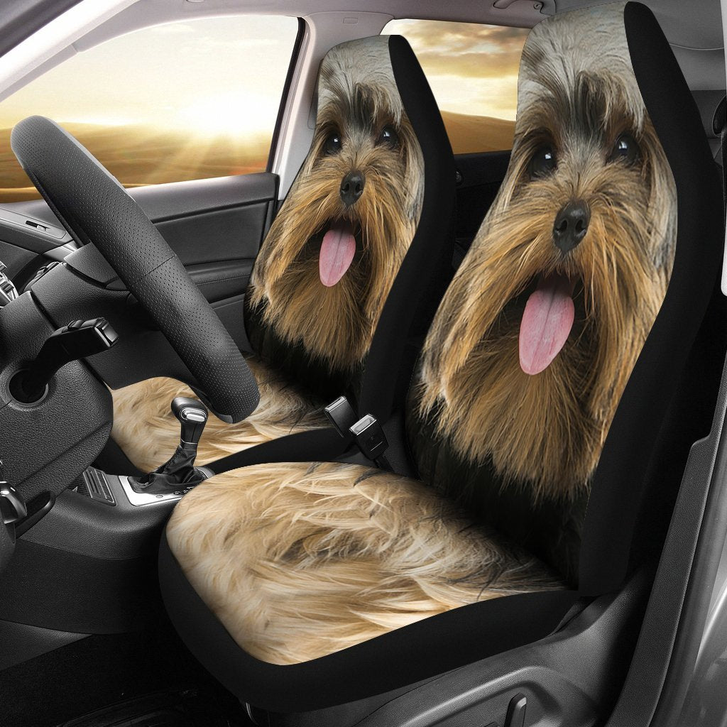 Yorkshire Terrier Car Seat Covers Funny Dog Face-Gear Wanta