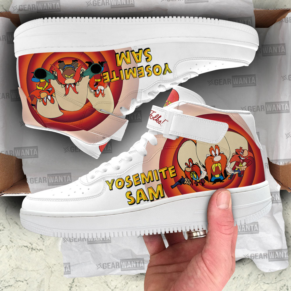 Yosemite Sam Air Mid Shoes Custom Looney Tunes Sneakers-Gear Wanta