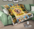 You Are My Sunshine Golden Retriever Sunflower Blanket-Gear Wanta