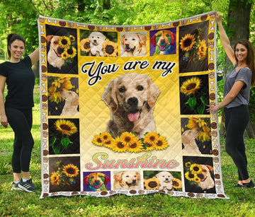 You Are My Sunshine Labrador Quilt Blanket Dog Lover-Gear Wanta