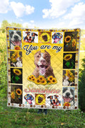 You Are My Sunshine Sunflower Pit Bull Blanket-Gear Wanta