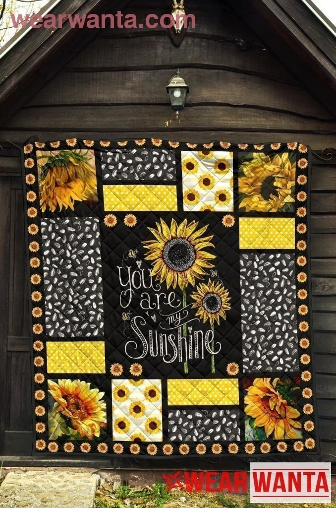 You Are My Sunshine Sunflower Quilt Blanket-Gear Wanta