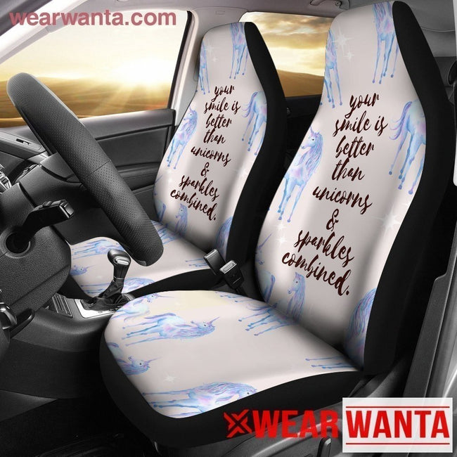 Your Smile Is Better Than Unicorns Car Seat Covers-Gear Wanta