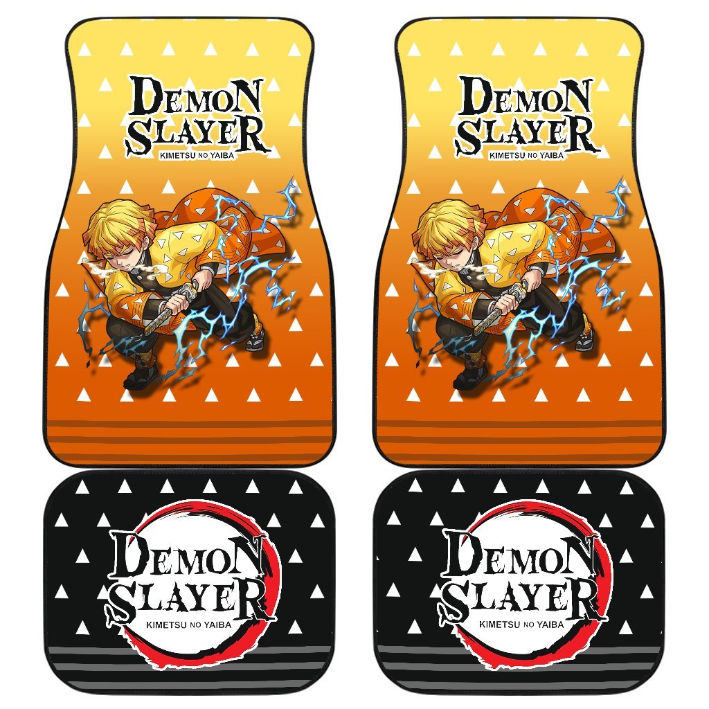 Zenitsu Agatsuma Demon Slayer Uniform Car Floor Mats Anime-Gear Wanta