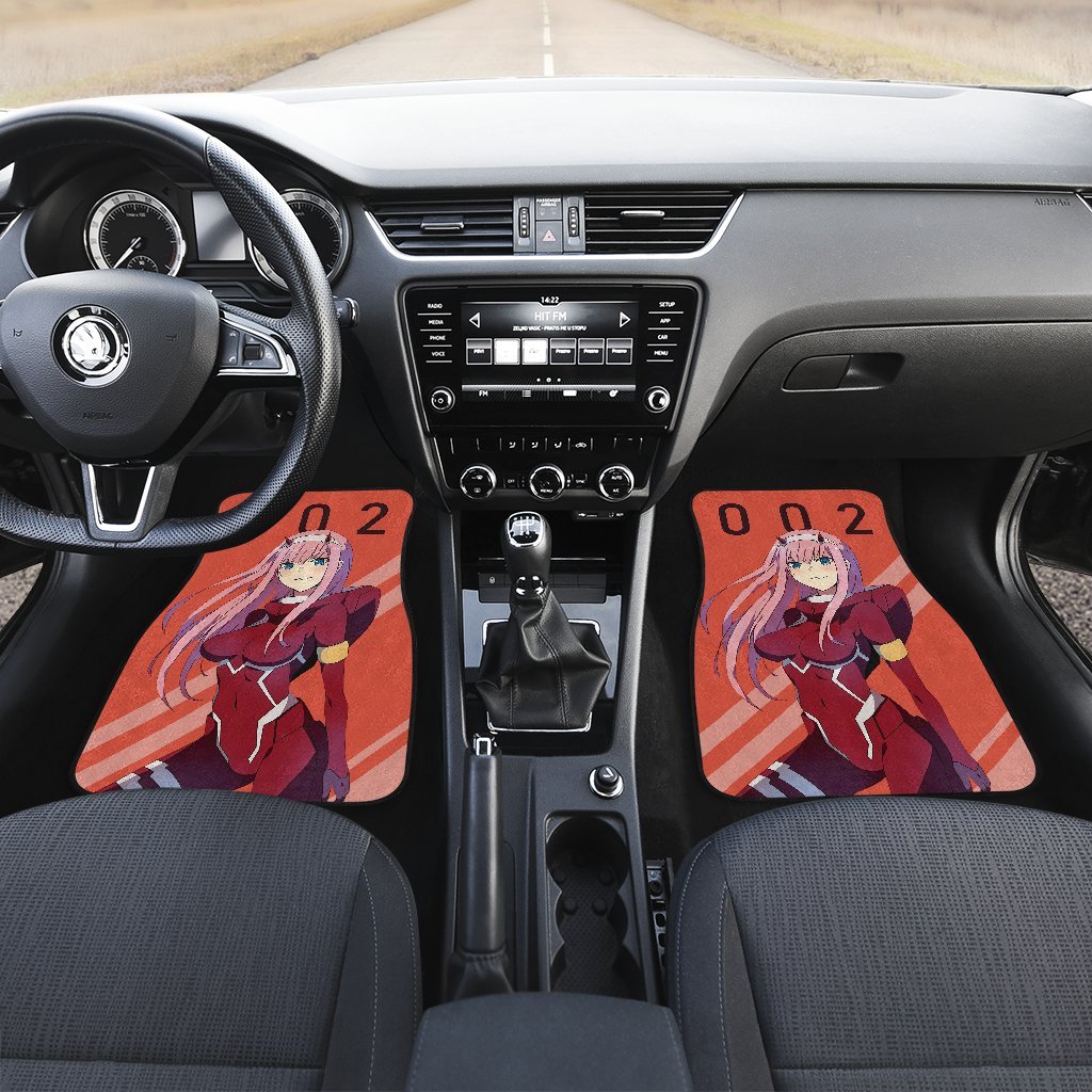 Zero Two Car Floor Mats Custom Anime Darling In The Franxx Car Decoration-Gear Wanta
