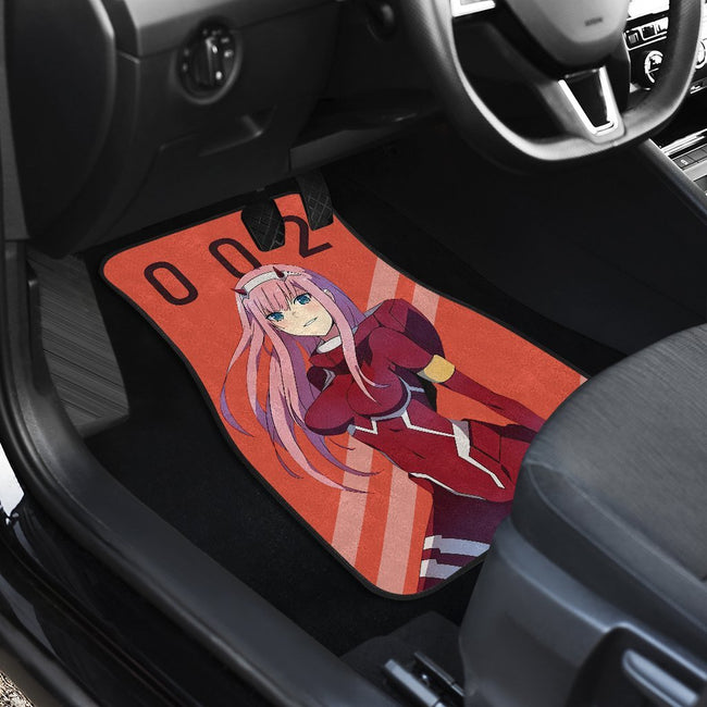 Zero Two Car Floor Mats Custom Anime Darling In The Franxx Car Decoration-Gear Wanta