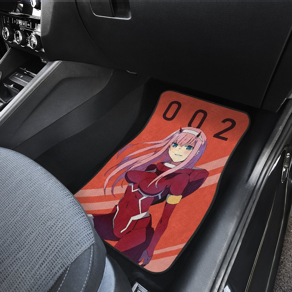 Zero Two Car Floor Mats Custom Anime Darling In The Franxx Car Decoration-Gear Wanta