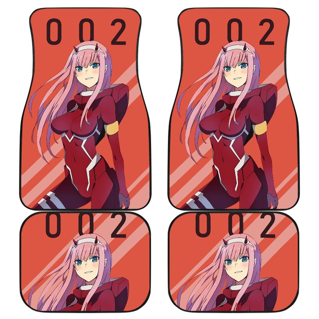 Zero Two Car Floor Mats Custom Anime Darling In The Franxx Car Decoration-Gear Wanta
